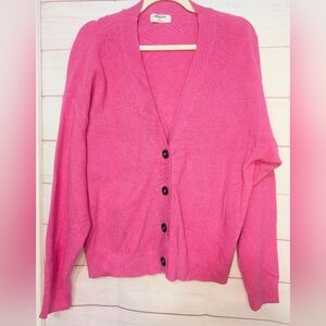 NWOT ZENANA bubble Gum Pink Women's Granpa Sweater Size Xl
